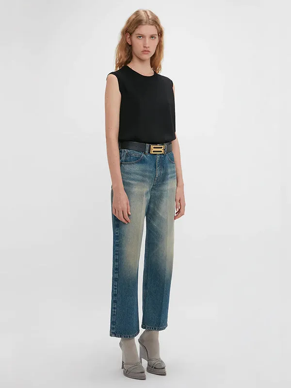 Relaxed Straight Jean in Antique Indigo Wash