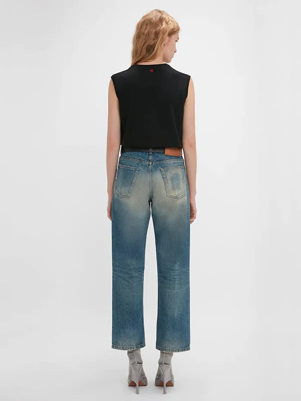 Relaxed Straight Jean in Antique Indigo Wash