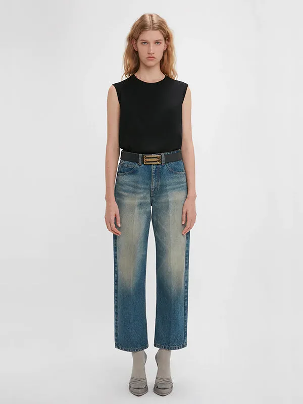 Relaxed Straight Jean in Antique Indigo Wash