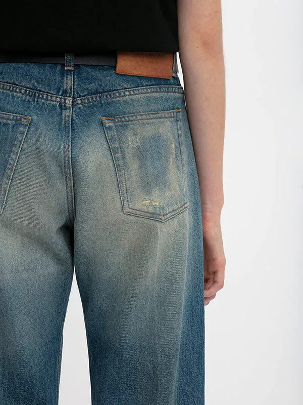 Relaxed Straight Jean in Antique Indigo Wash