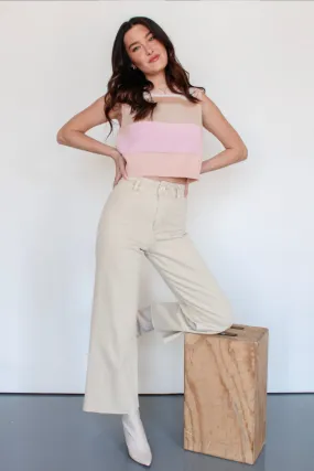 Sailor Wide Leg Jean in Beige