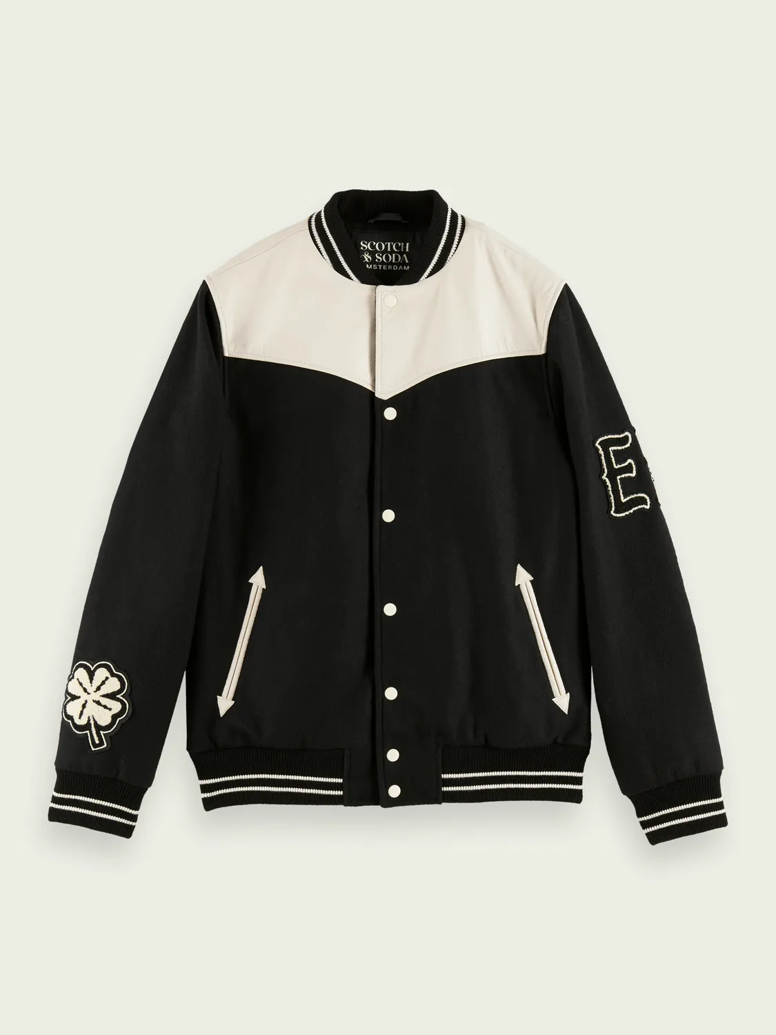 Scotch & Soda Black Varsity Jacket (164408)