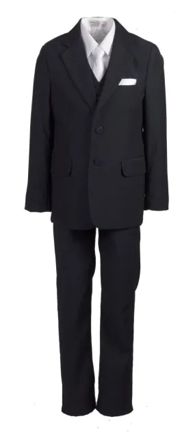 Slim Fit Five Piece Communion Suit With White Tie & Hankie