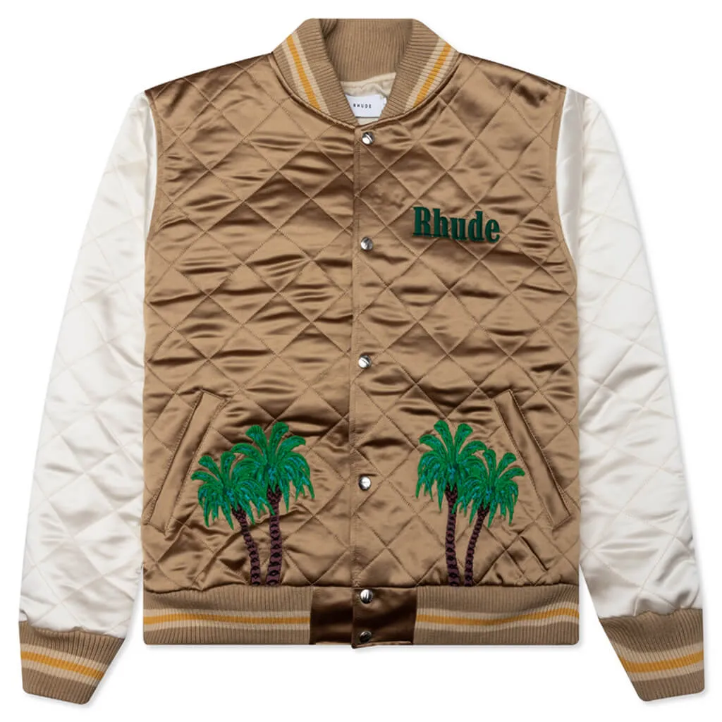 St. Barts Bomber Jacket - White/Tan