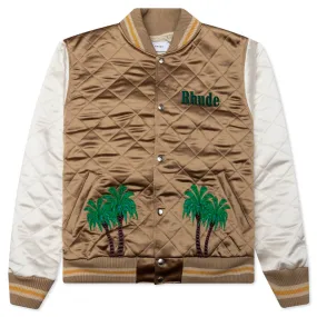 St. Barts Bomber Jacket - White/Tan