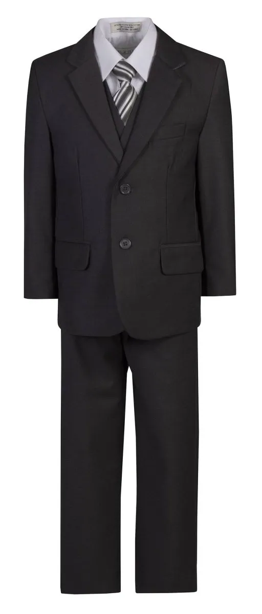 Standard Fit Boys 6 Piece Suit with Neck Tie And Pocketsquare