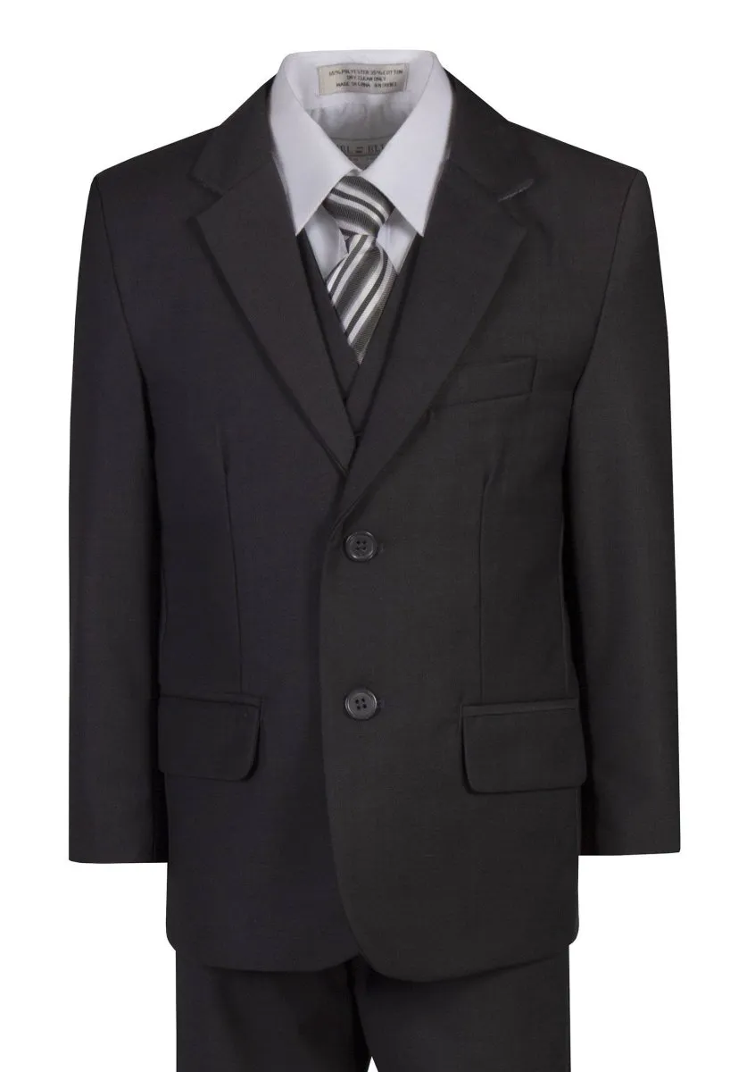 Standard Fit Boys 6 Piece Suit with Neck Tie And Pocketsquare