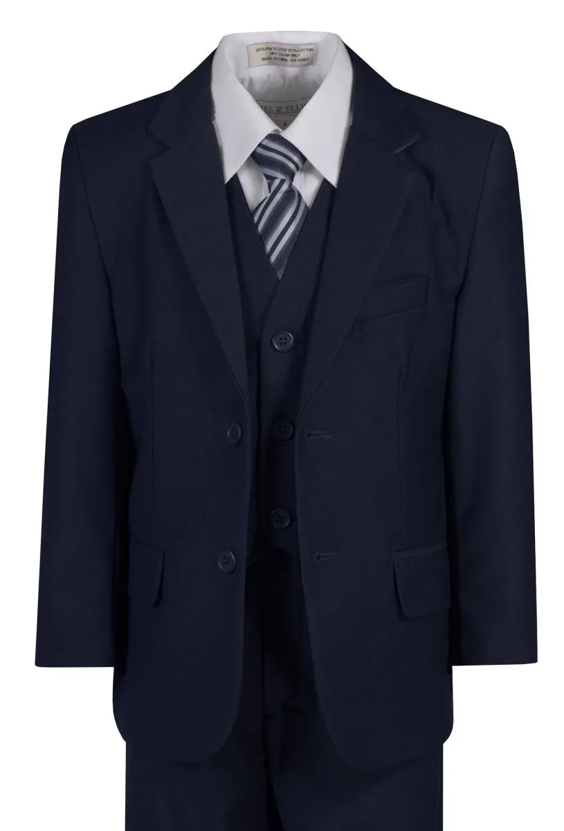 Standard Fit Boys 6 Piece Suit with Neck Tie And Pocketsquare