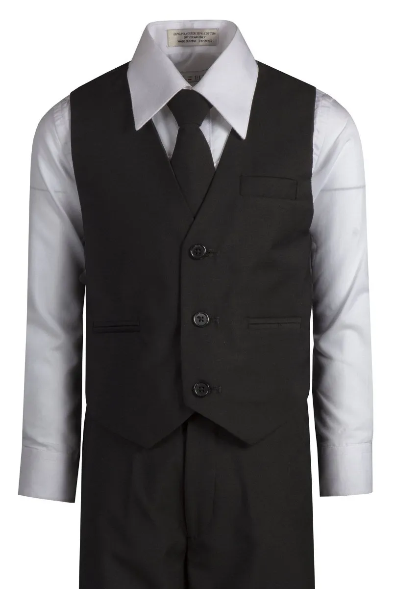 Standard Fit Boys 6 Piece Suit with Neck Tie And Pocketsquare