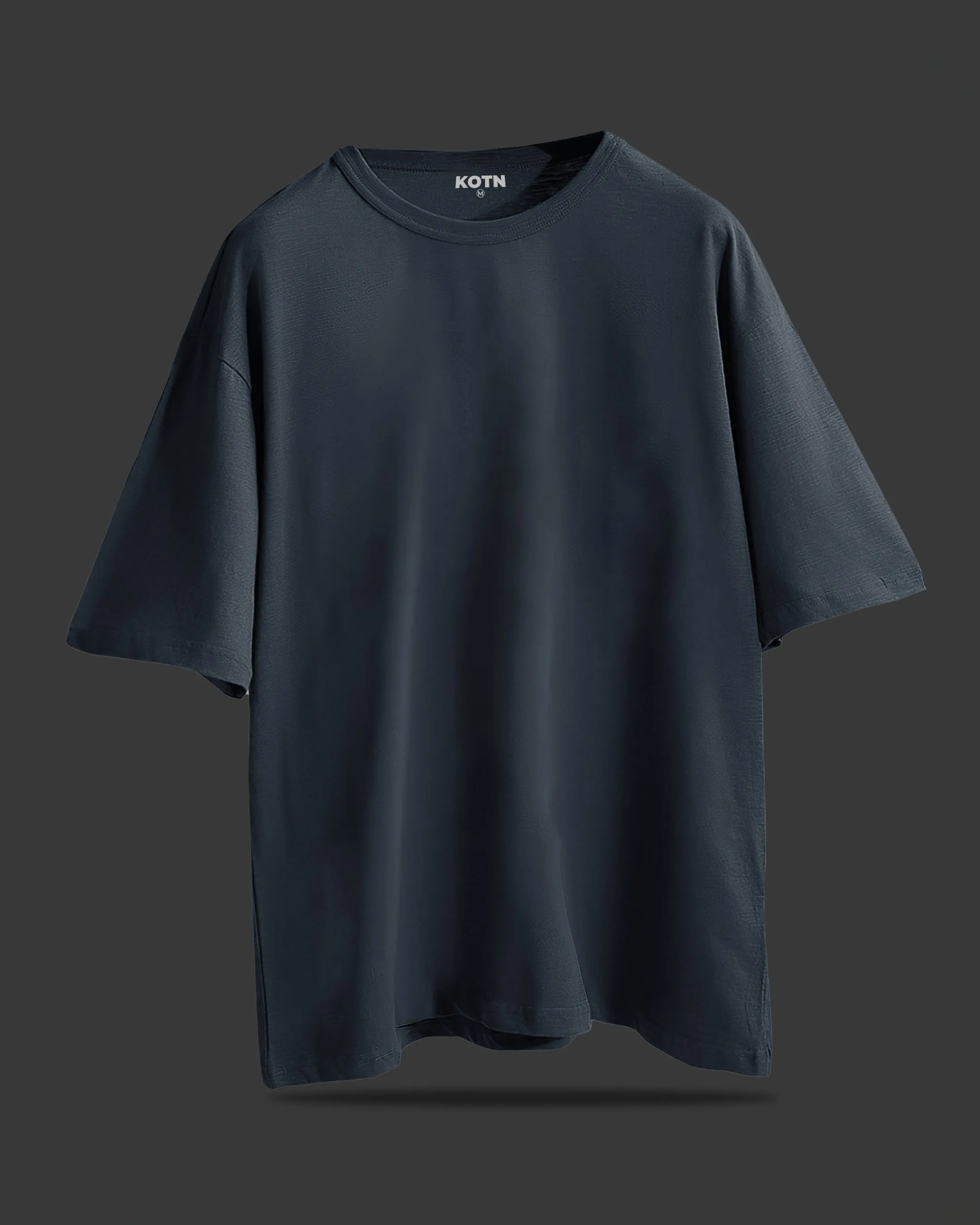 STEEL GRAY OVERSIZED BASIC T-SHIRT