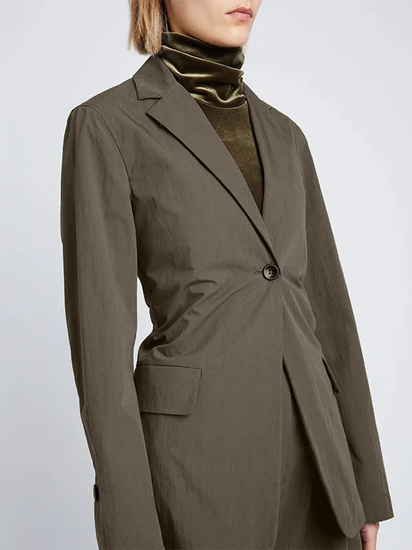 Technical Suiting Blazer in Wood