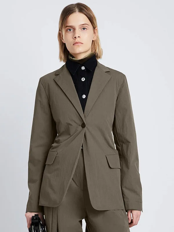 Technical Suiting Blazer in Wood