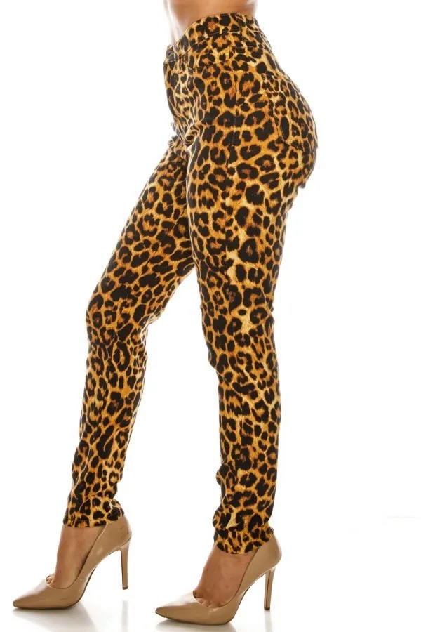 The Leopard Slay High Waist Skinny Jeans