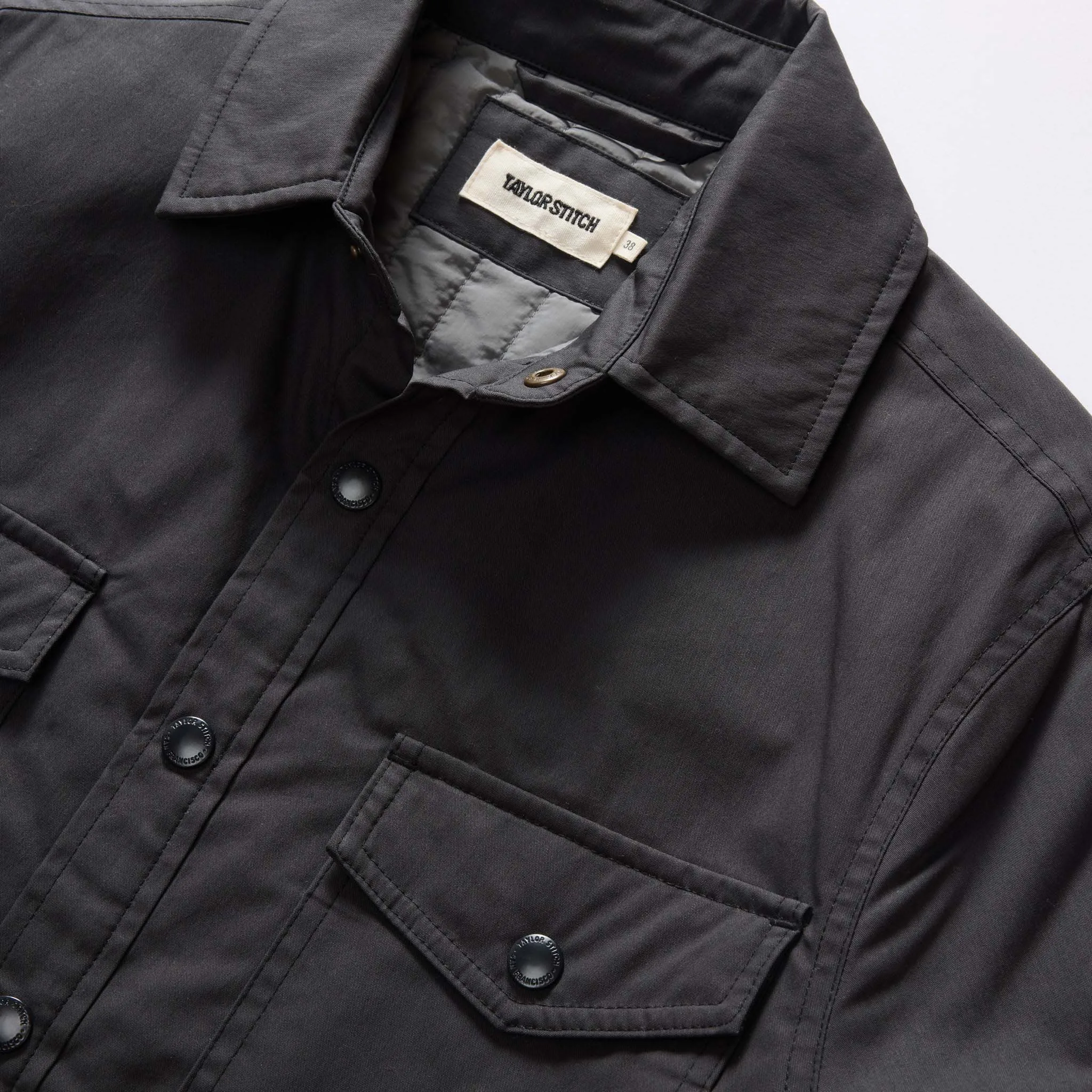 The Lined Maritime Shirt Jacket in Coal