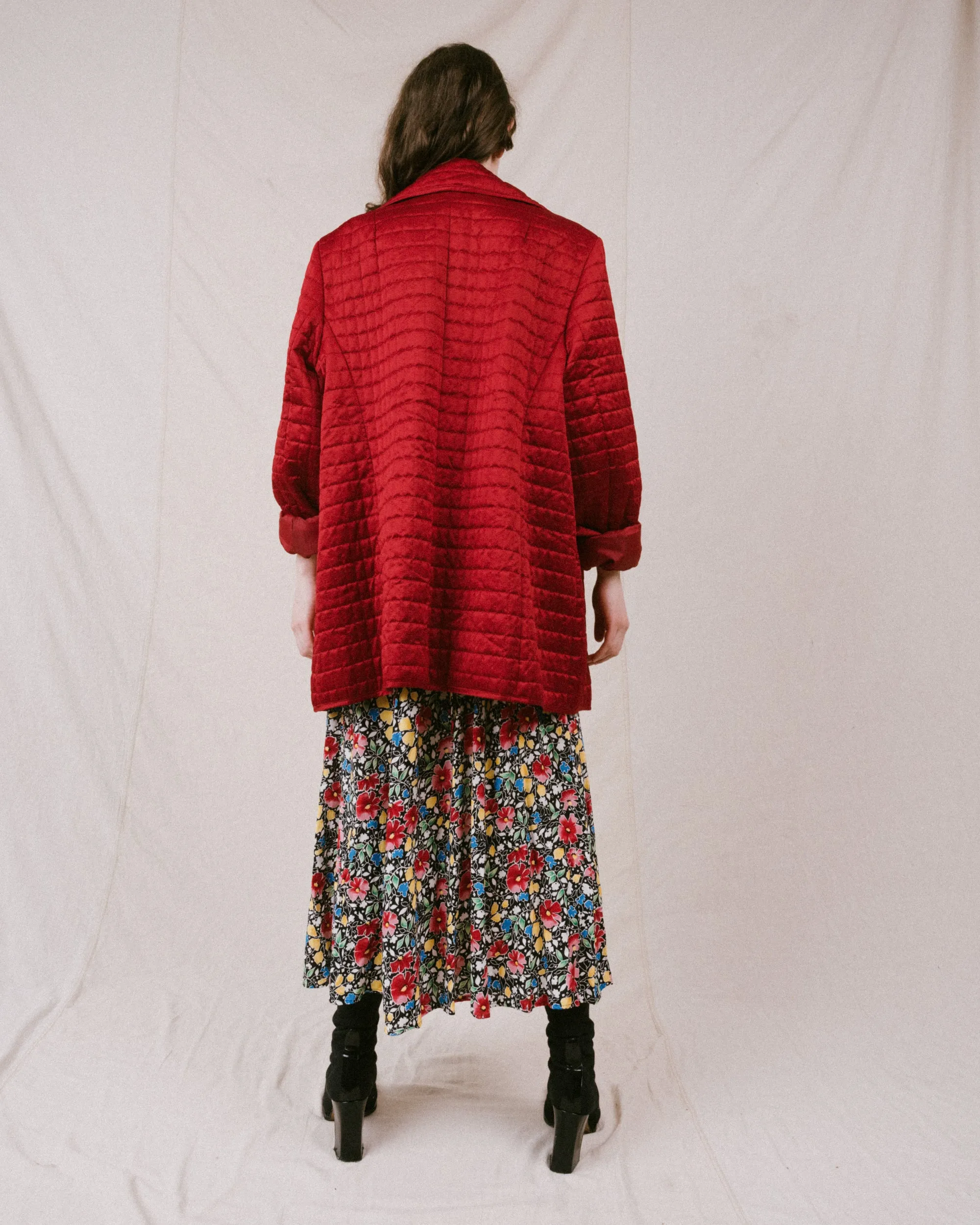 Vintage Ruby Oversized Quilted Jacket (S-L)