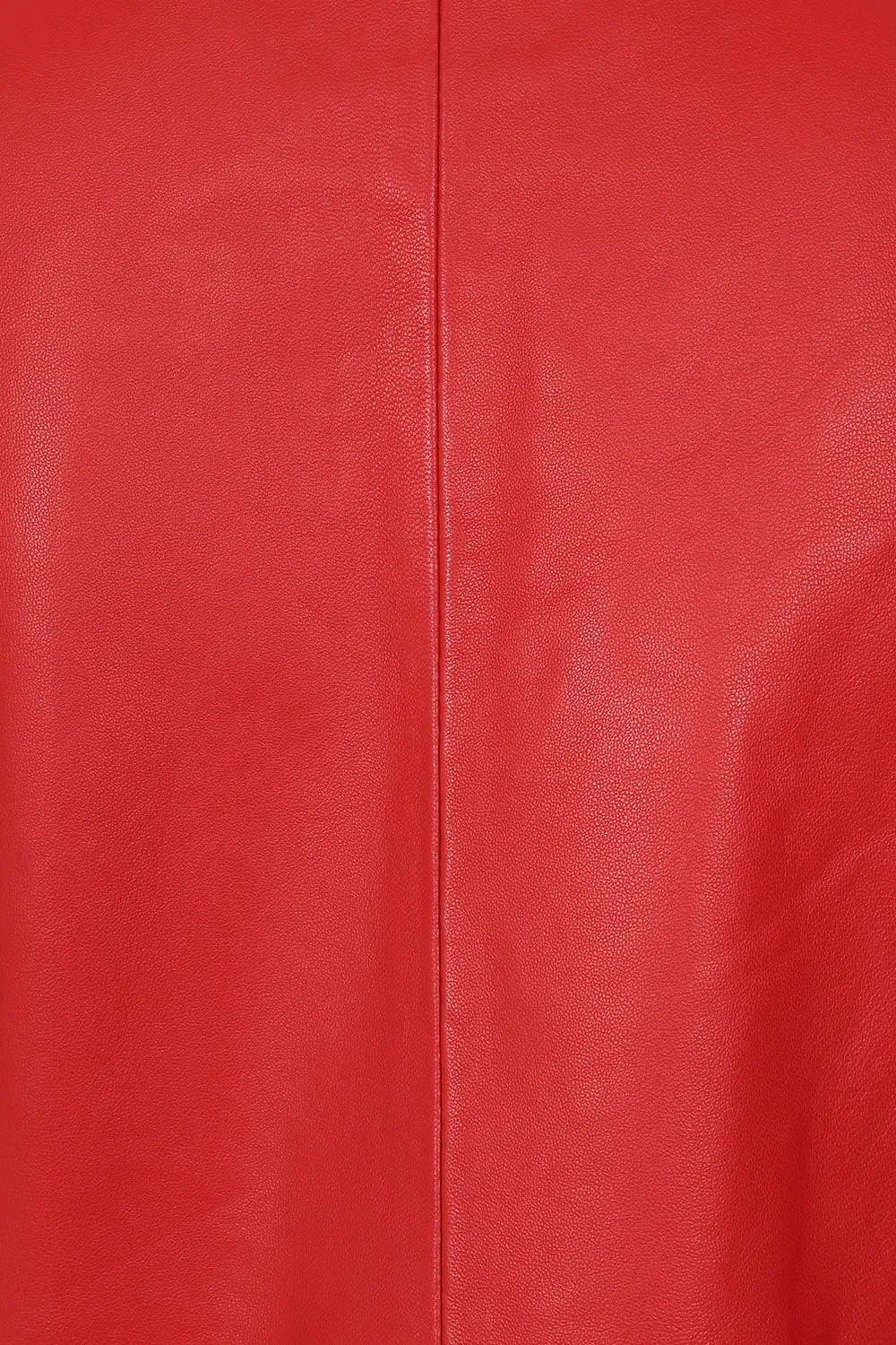 Women's Classic Red Real Leather Jacket No Collar - 'DEBORAH NC'